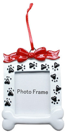 Paw Print Picture Frame Personalized Christmas Ornament - Really Good Pets Shop - New Products -  - Mirage Pet Products