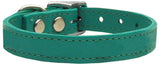 Plain Leather Dog Collar - Really Good Pets Shop - Leather Collar - 10 / Jade - Mirage Pet Products - 5
